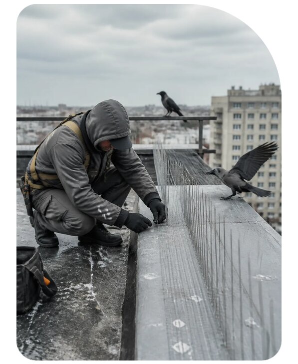 Защита от ворон под ключ в Фурманове по цене от 5094 р. | Сенат-Фрв